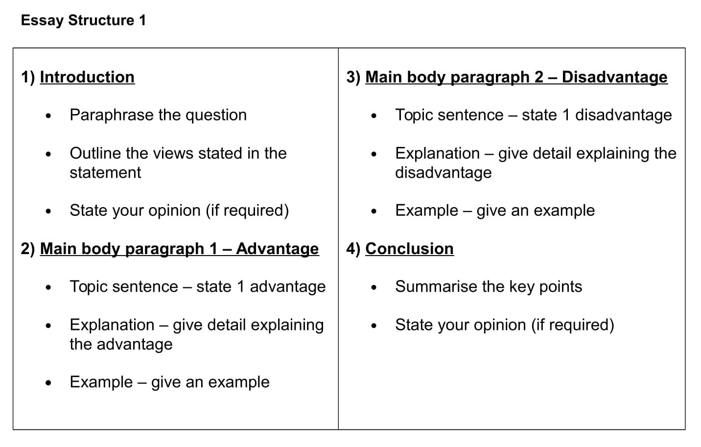 advantages and disadvantages essay lesson