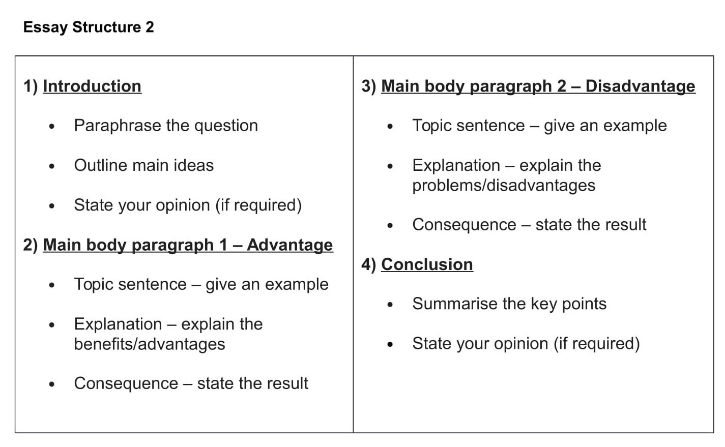 advantages and disadvantages essay template